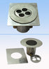 Aluminum 3-Piece Gutter Adapter Kit with Brass Bolt for Rain Chain Installation, Large, Mill Finish
